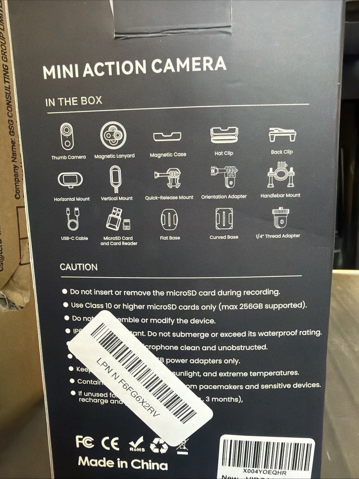 4K Mini Body Camera Wearable POV Action Cam with 1.47" Screen, 150-Min Battery,