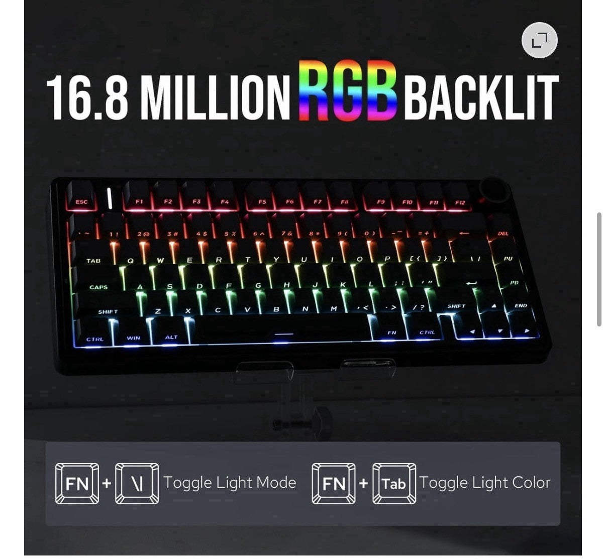 AULA F75 Wireless Gaming Keyboard Mechanical Tri-Mode RGB Backlit NEW SEALED