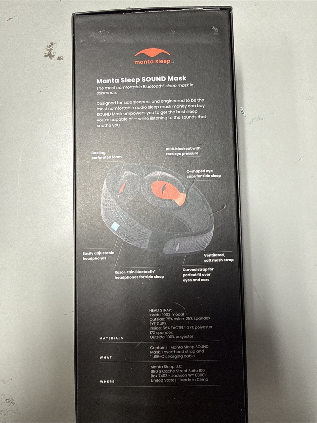 Manta Sound Sleep Mask with Bluetooth - Open Box