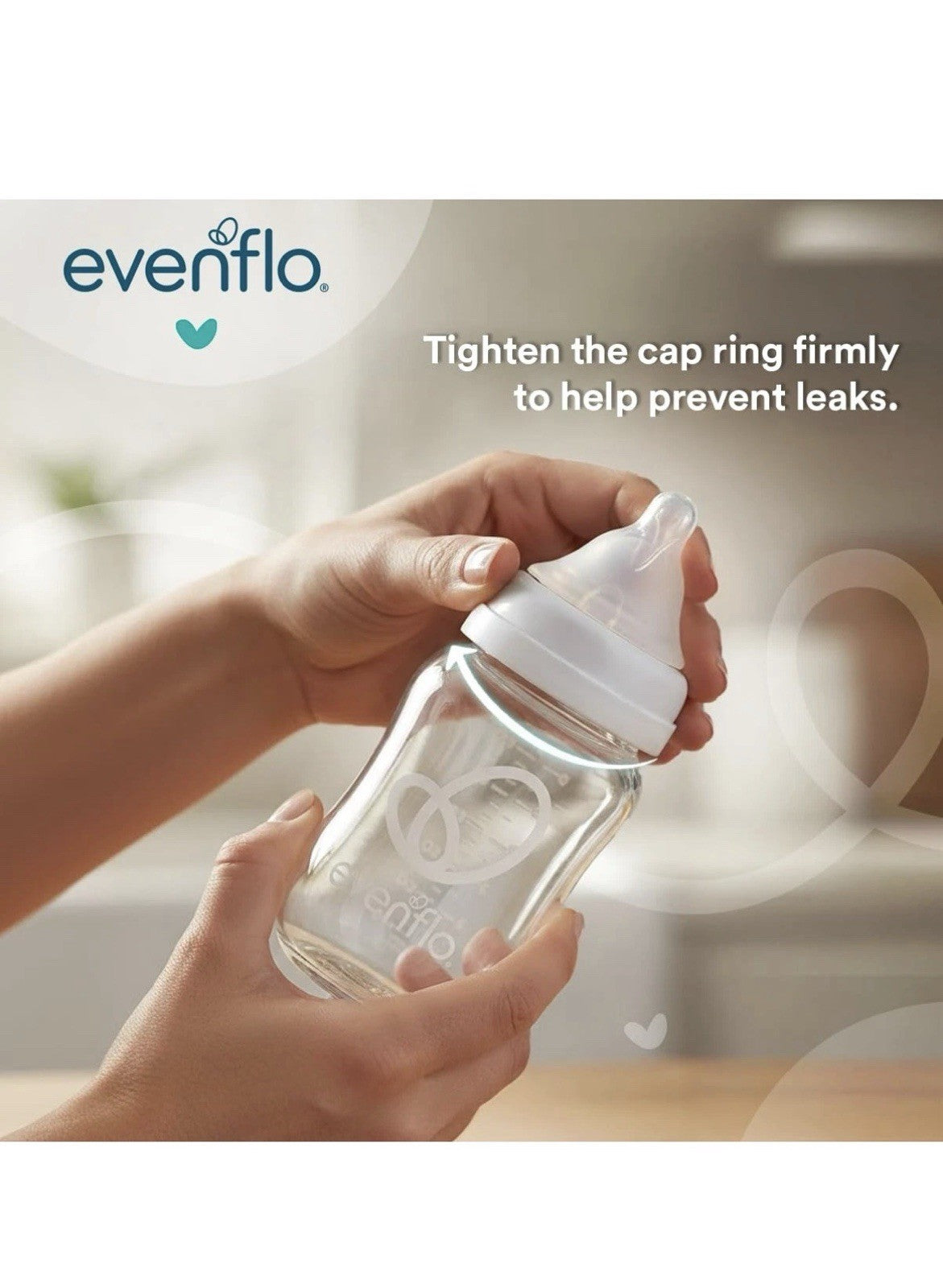 Evenflo Balance+ Glass Wide Neck Baby Bottles, Clear, 6 fl oz, 6 Pack