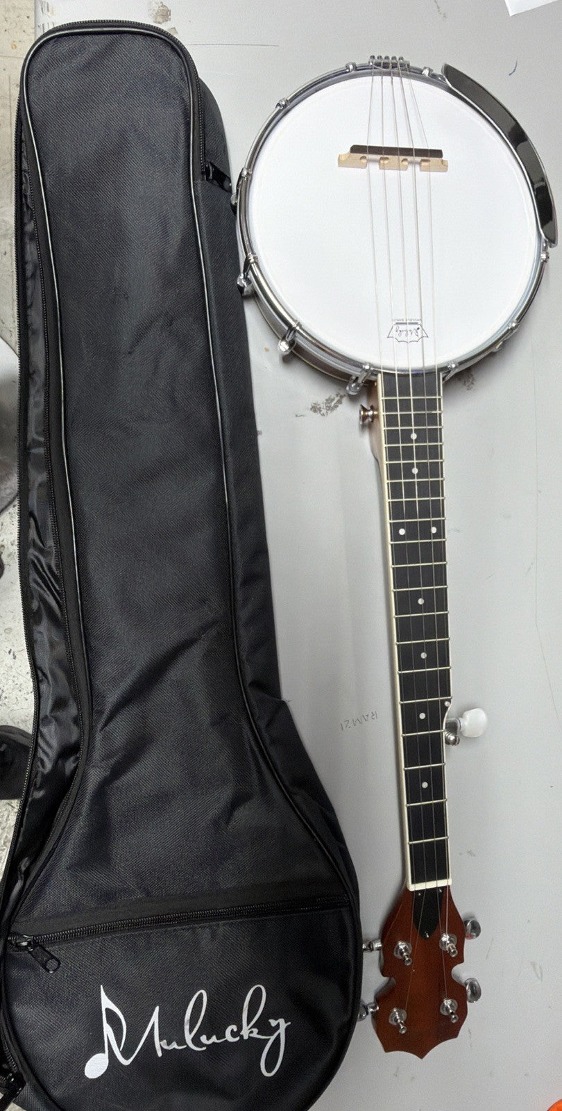 MULUCKY  5-String Resonator Banjo with 22 Frets, Remo Head & Padded Gig Bag