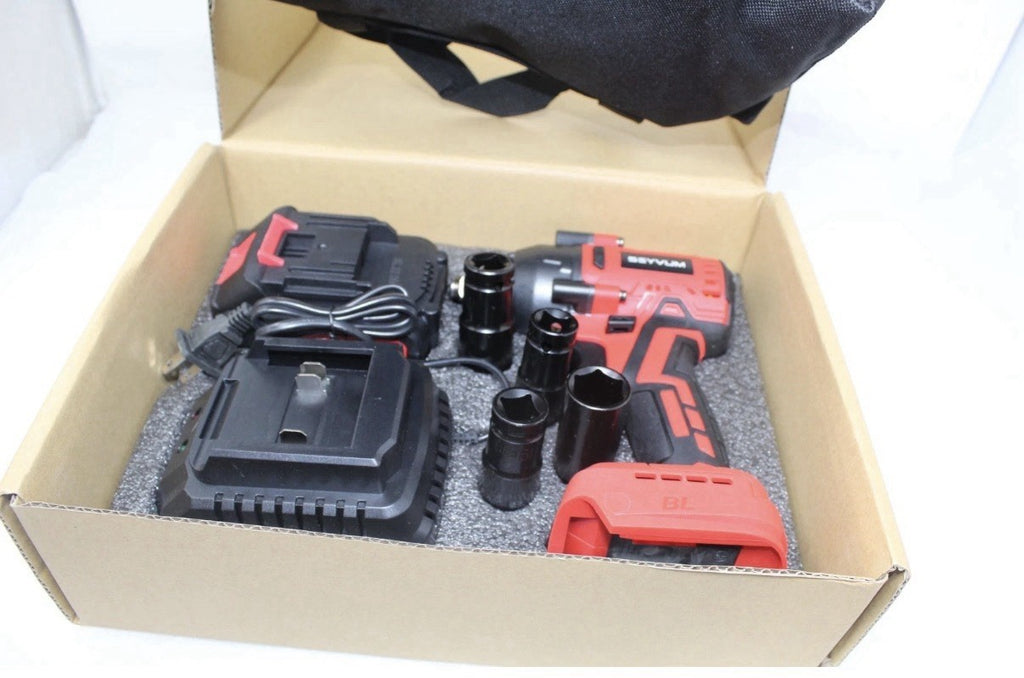 SEYVUM 1/2" 20V Max Brushless Impact Wrench 320 Ft-lb 4Ah Li-Ion Battery IW-BL12