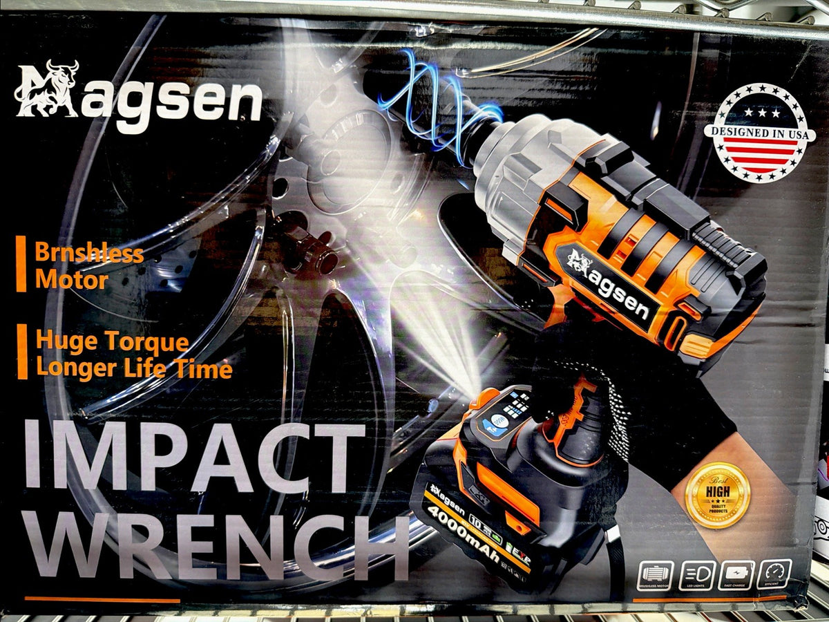Brushless Impact Wrench 1/2 900Ft-lbs 2x4000mAh Kit