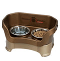 Neater Feeder Deluxe Medium Dog (Bronze) - The Mess Proof Elevated Bowls No Slip