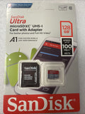 New SanDisk Ultra PLUS microSDXC UHS-I Card  Cord With Adapter ￼128 GB