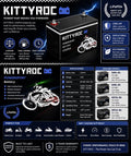 Lithium Motorcycle Battery 12V 300A 4Ah, LiFePO4 Engine Start Battery with BM...