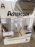 Astercook Knife Set, Kitchen Knife Set with Block and Sharpener, 12 Pcs Ultra-Sh