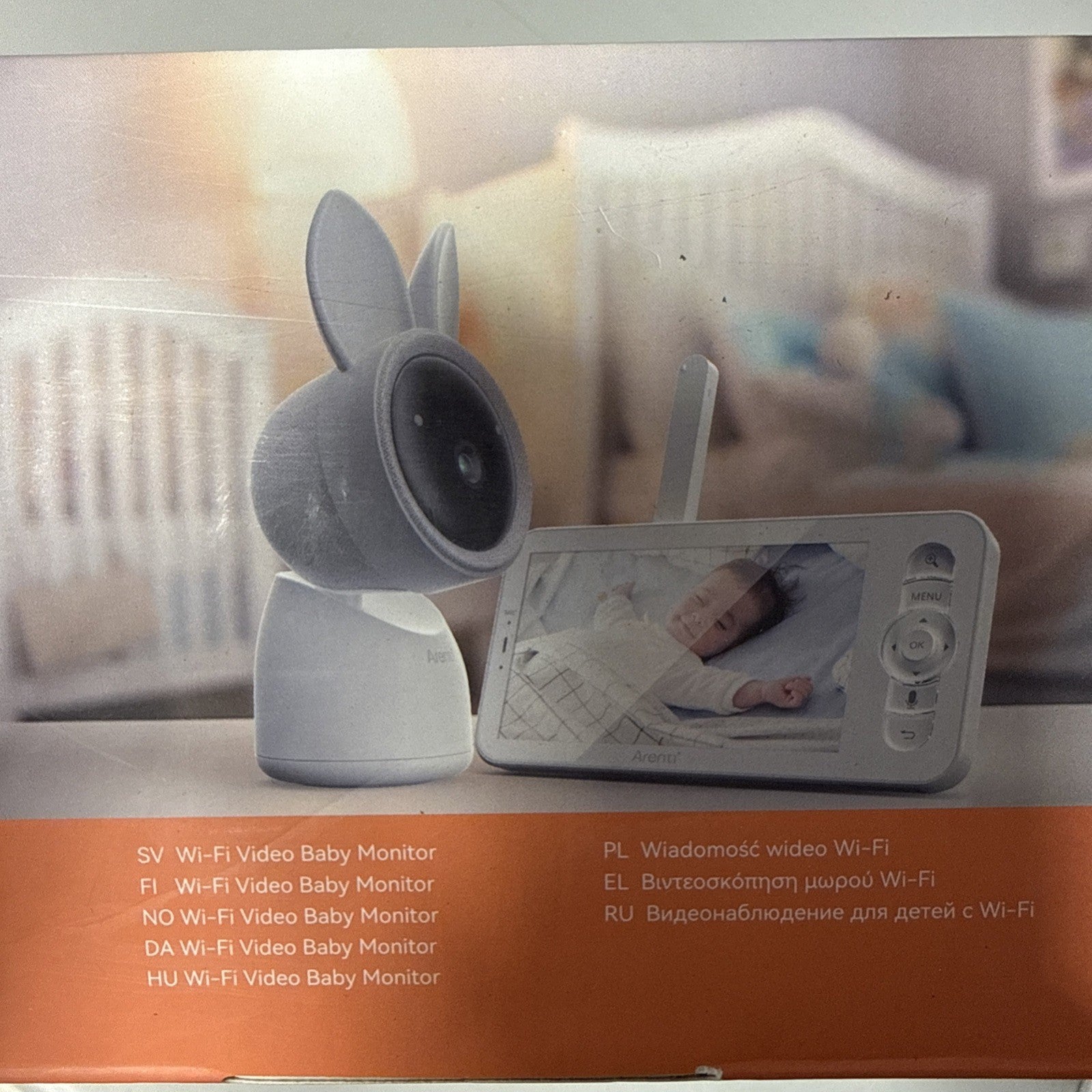 ARENTI Split-Screen Baby Monitor, 5" HD Video Baby Monitor with 4 Cameras