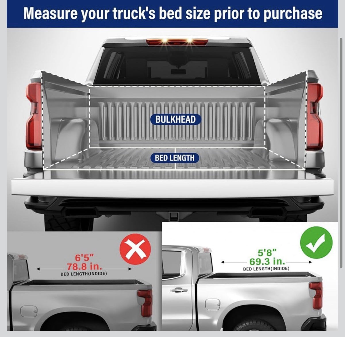 Fold Truck Bed Covers Fits 2007-2026 Chevy Silverado/Sierra 1500