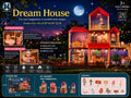 246PCS Dream House DIY Dollhouse Playset with Furniture, Lights & Accessories