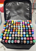 120 PCS DUAL TIP ALCOHOL BASED MARKERS IN ZIPPERED CASE