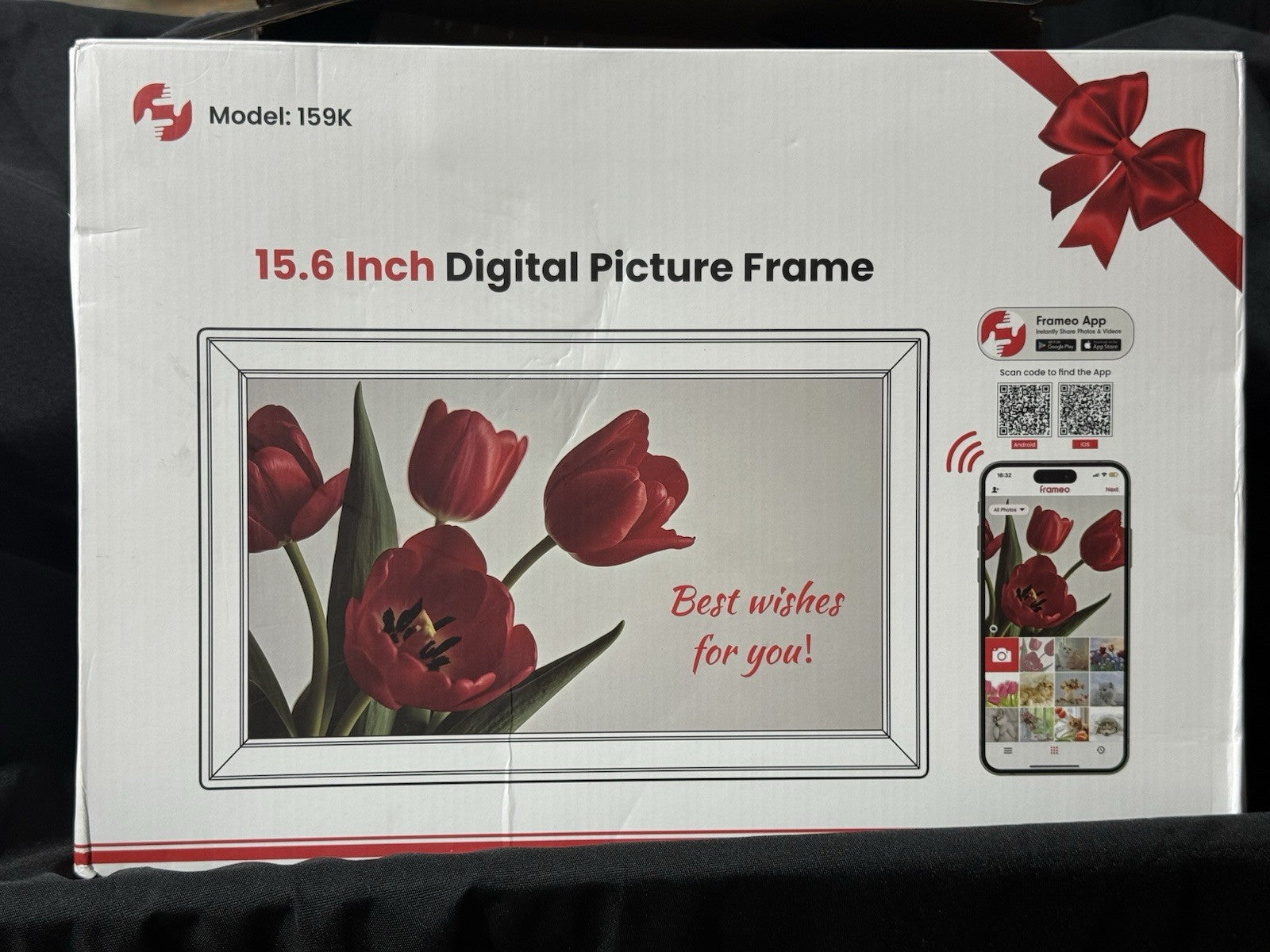 15.6-Inch Digital Smart Picture Frame with WiFi, HD IPS Screen, 64GB Storage