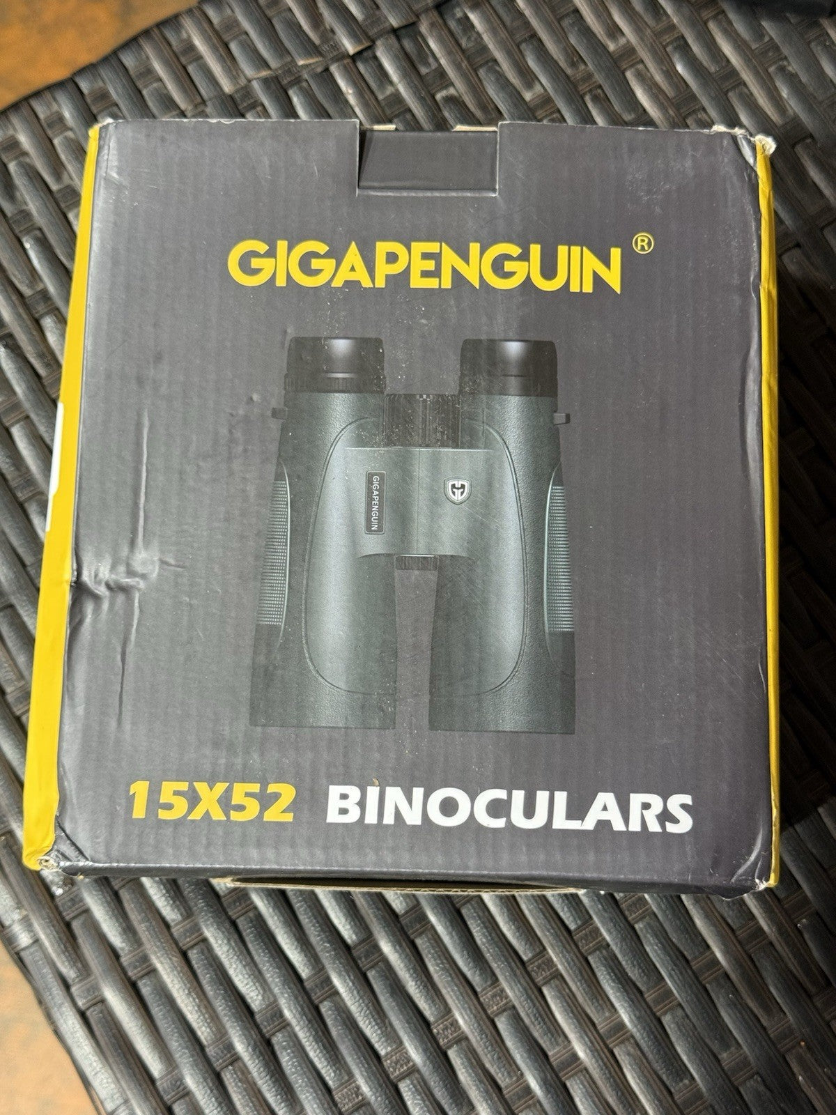 Gigapenguin 15x52 HD Glass Waterproof Binoculars Black W/ Original Carrying Case