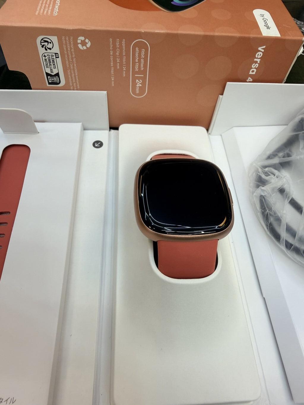 Fitbit Versa 4 Activity Tracker Fitness Smartwatch - Pink Sand/ Open Box