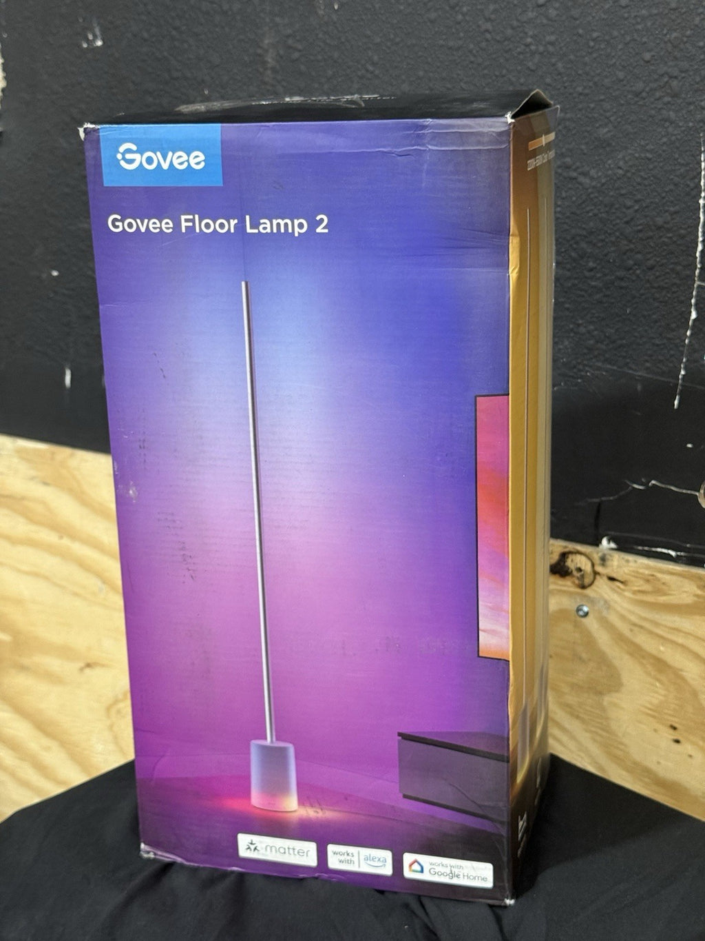 Govee H607C Black Floor Lamp 2 WiFi Smart Control, 24 VDC, RGBICWW