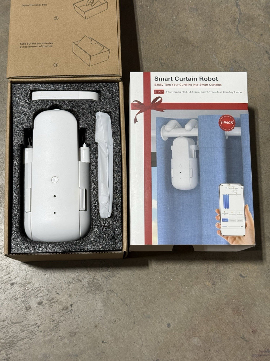 Automatic Curtain Opener with Remote, Compatible with Alexa and Google Home, Sma