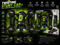 Upgraded RC Hand Gesture Stunt Car with Lights, Music & Spray Fog
