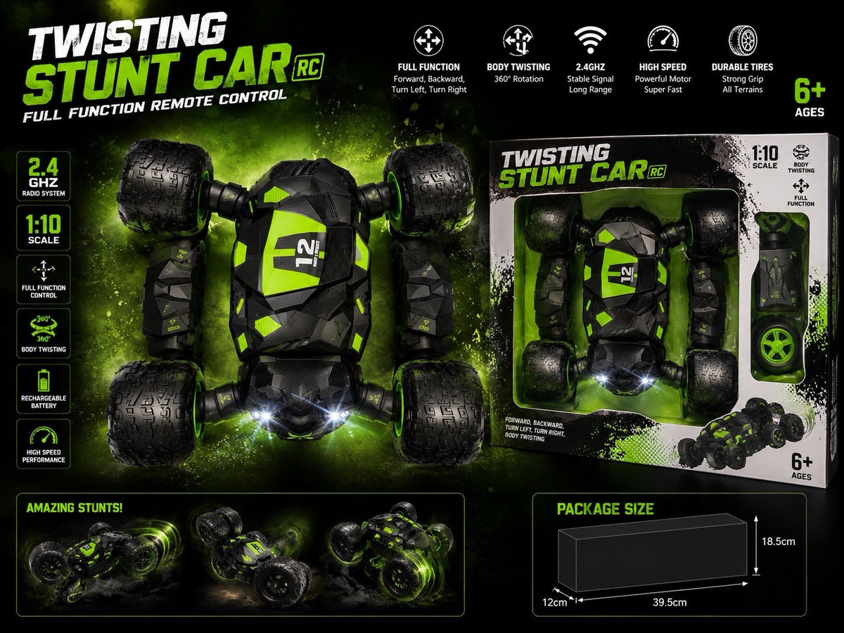 Upgraded RC Hand Gesture Stunt Car with Lights, Music & Spray Fog