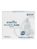 Evenflo Balance+ Glass Wide Neck Baby Bottles, Clear, 6 fl oz, 6 Pack