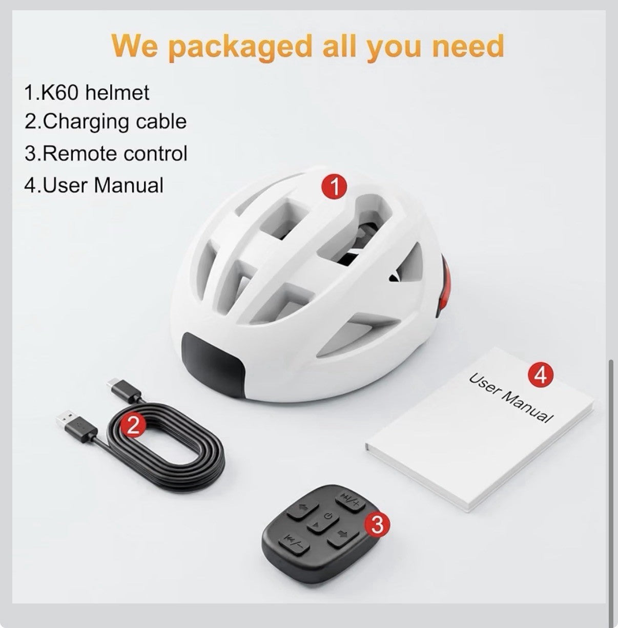 Smart E-Bike Helmet with Bluetooth 5.4 Stereo Sound & Turn Signal Lights