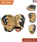Comfortable 11.5-Inch Youth Baseball Glove in Camel/Black - Ideal for T-Ball Fun