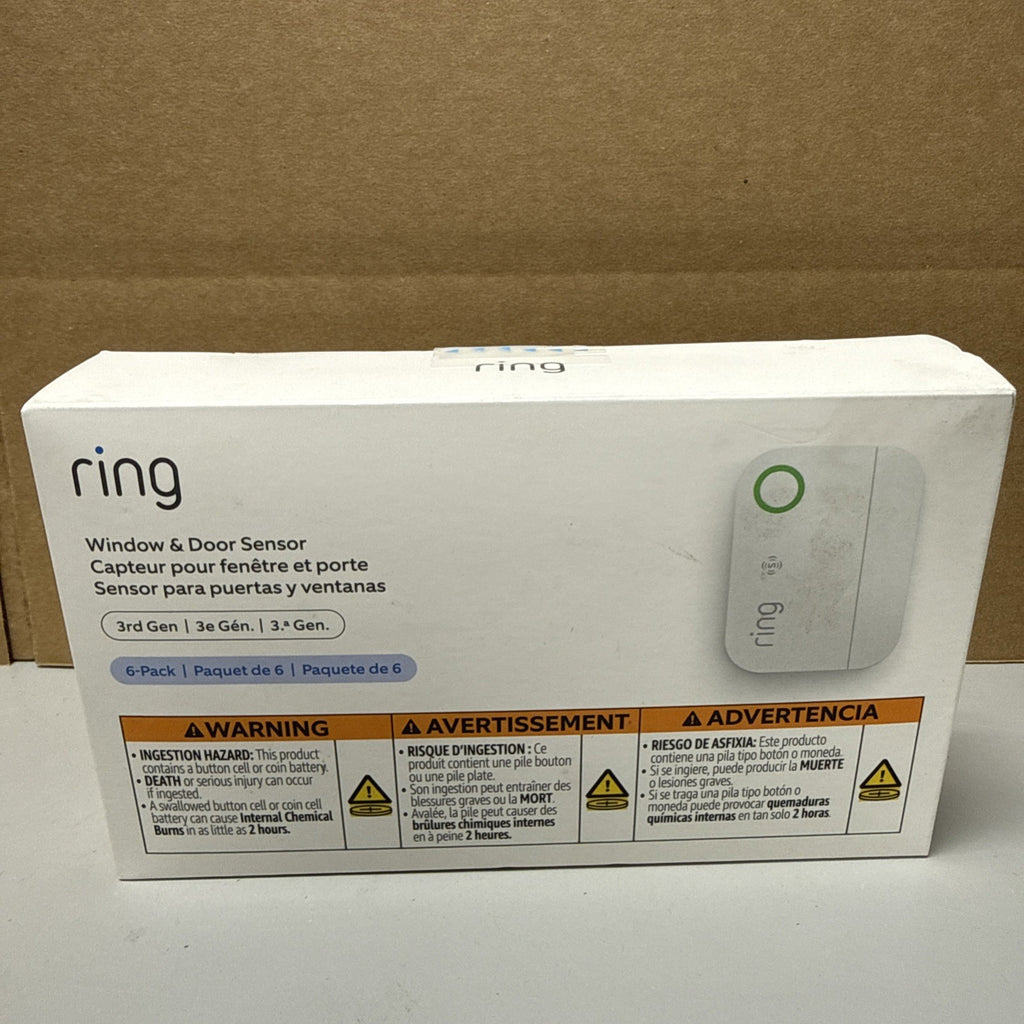 Ring Sensors: Window & Door Sensor (newest model) 6-pack – size1, WHITE
