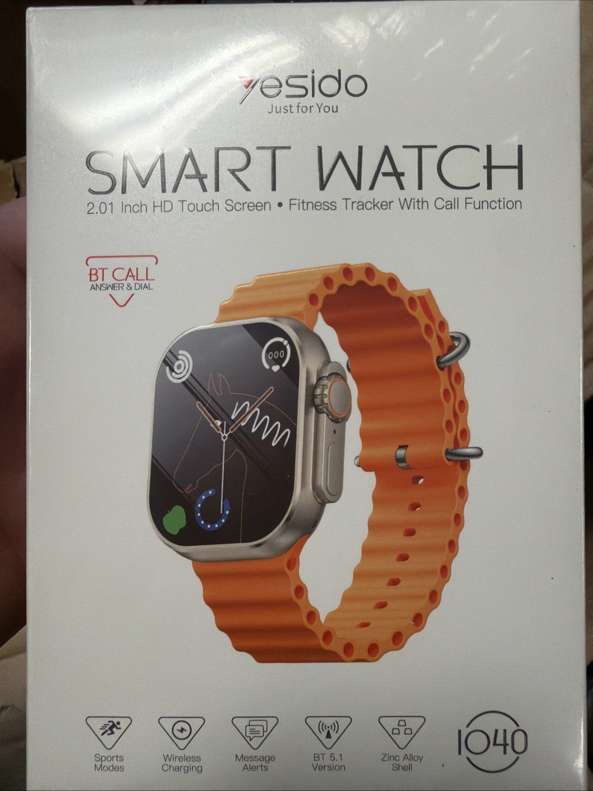 Yesido Smart Watch 2.01” HD Touch Screen Bluetooth Call Fitness Tracker BT 5.1