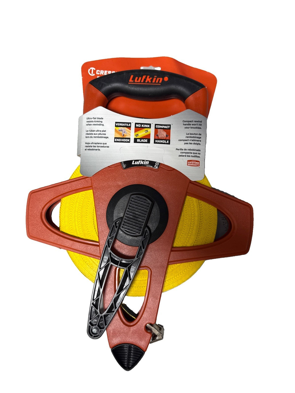 Lufkin FE200 Long Measuring Tape, 200ft x 1/2", Fiberglass QTY 1