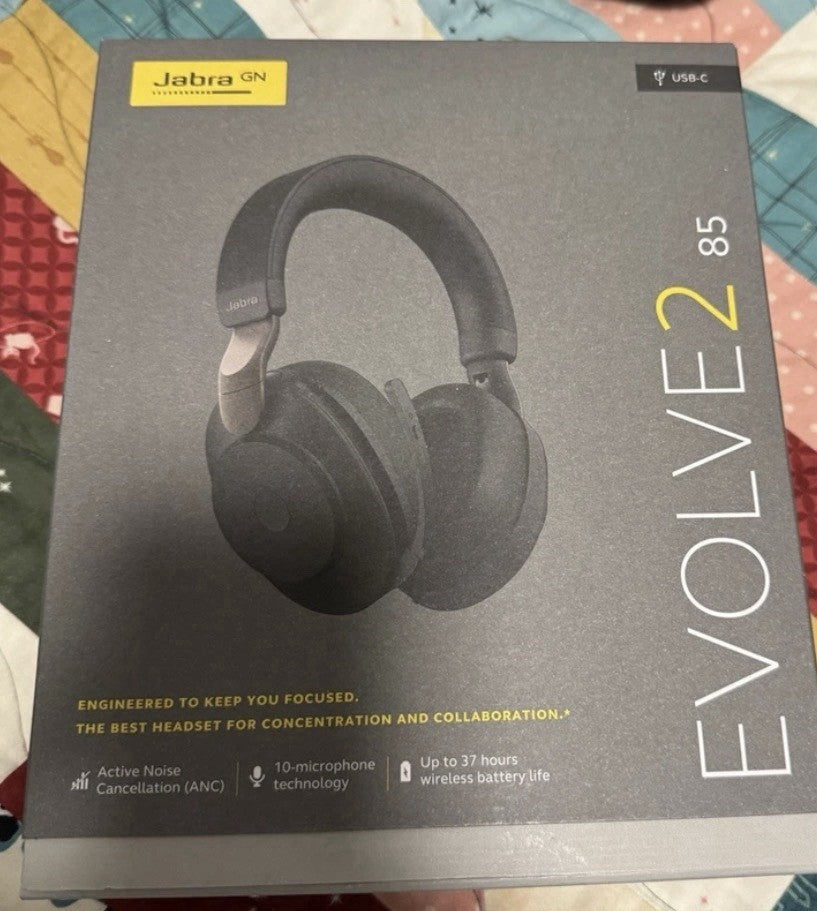 Jabra Evolve2 Wireless Earbuds Bluetooth, Black, Type