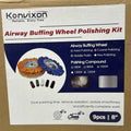 9 Pcs 8" Airway Buffing Wheel Aluminum Polishing Kit Safety Flange in Dia 5/8 in