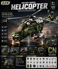 High quality EC 665 Tiger Armed European Helicopter Military 969 Pieces