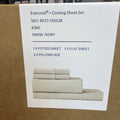 REST Evercool+ Cooling Sheet Set King Size Snow Ivory Breathable Bed Sheets NEW