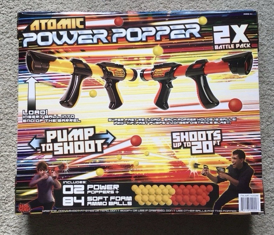 Automatic Power Popper 2X Battle Pack Toy Gun Launcher 
