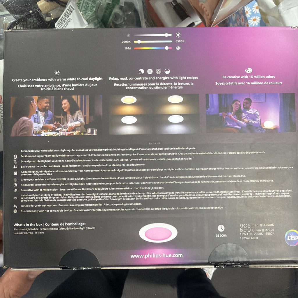 Philips Hue White & Color Ambiance 6" Slim Canless Downlight