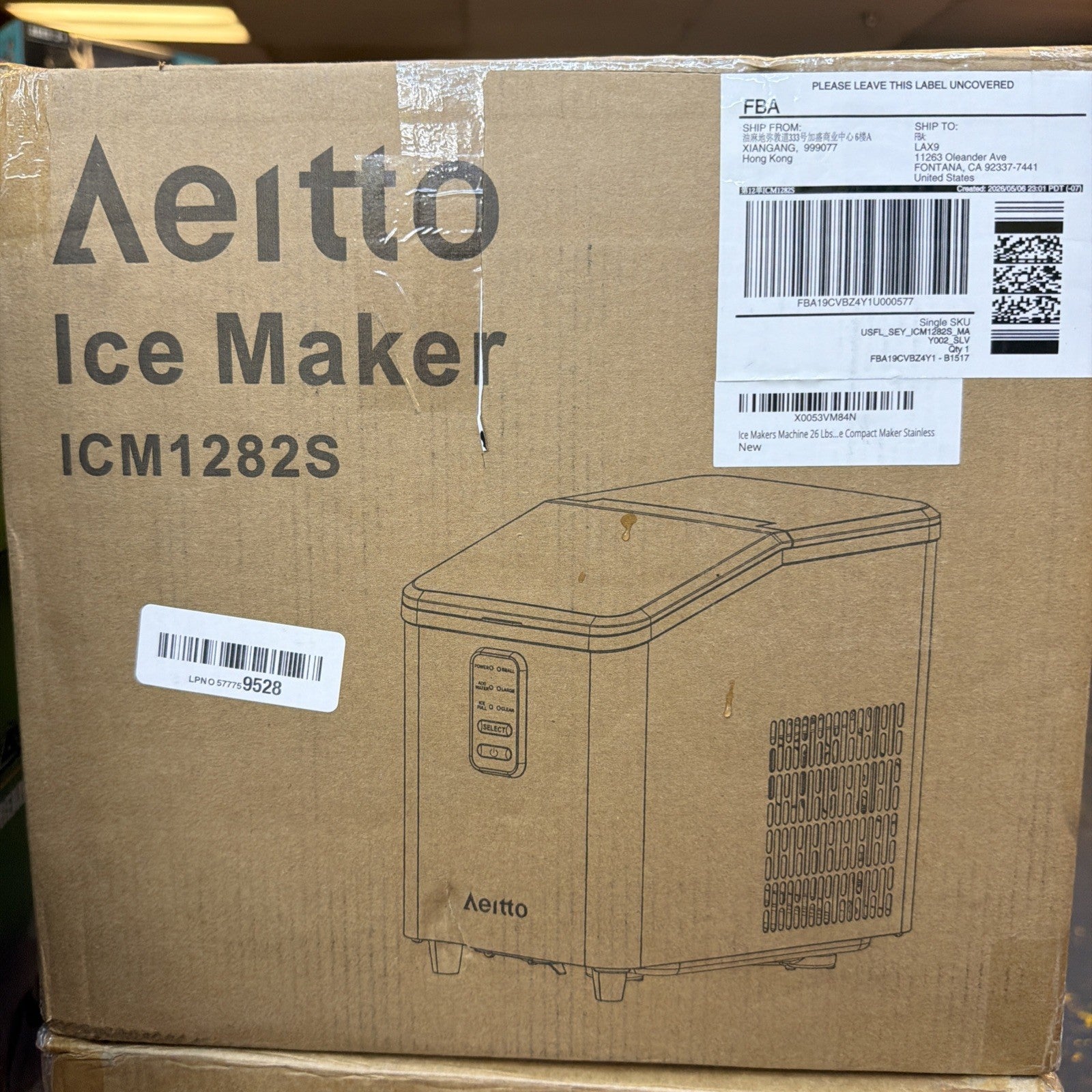 Aeitto Ice Maker Countertop 26lbs/24H, Ice Machine 8 Ice Cubes Ready in 6 Mins 1