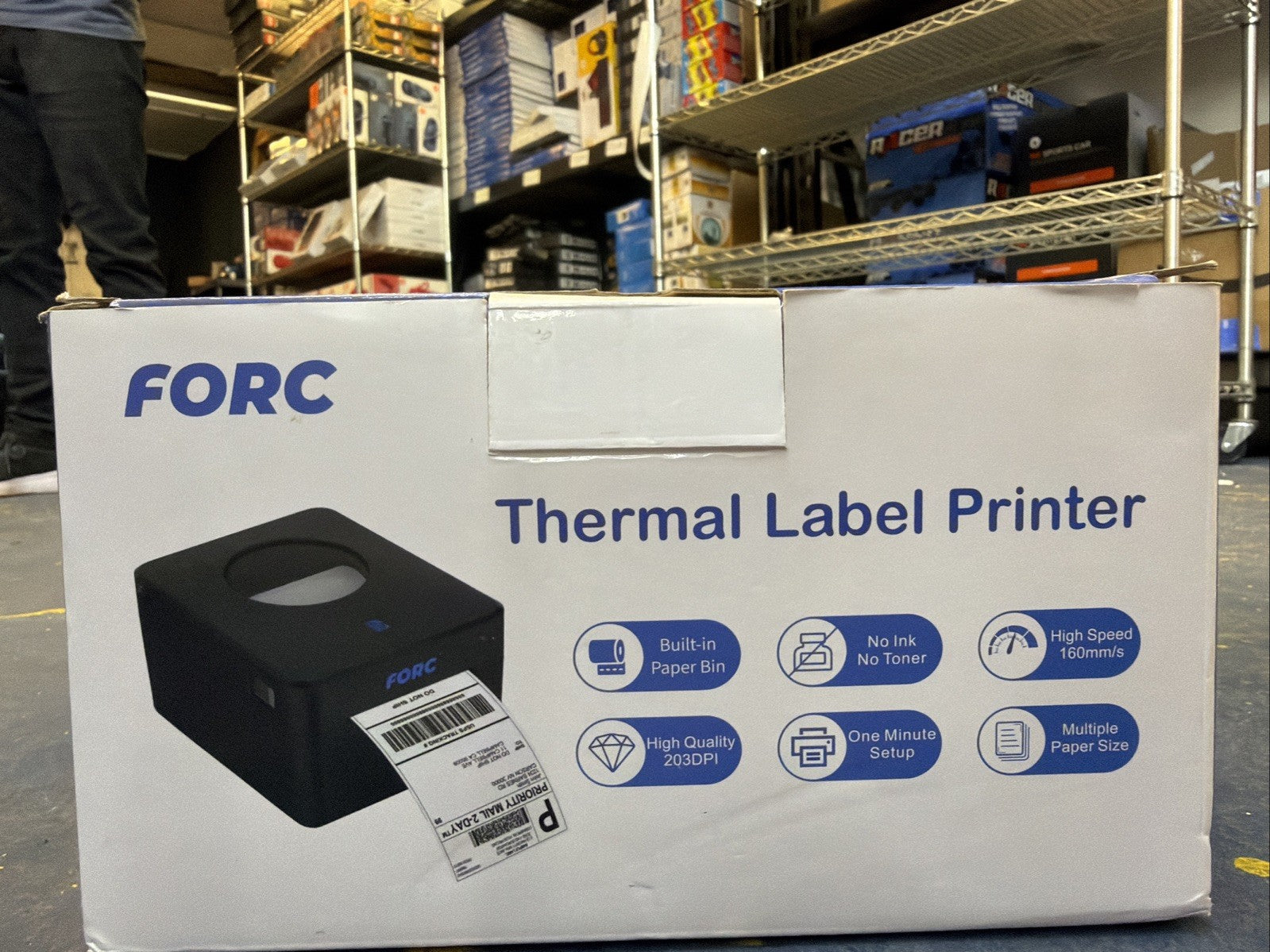 Forc Shipping Label Printer,Bluetooth Thermal Label Printer 4x6, Black