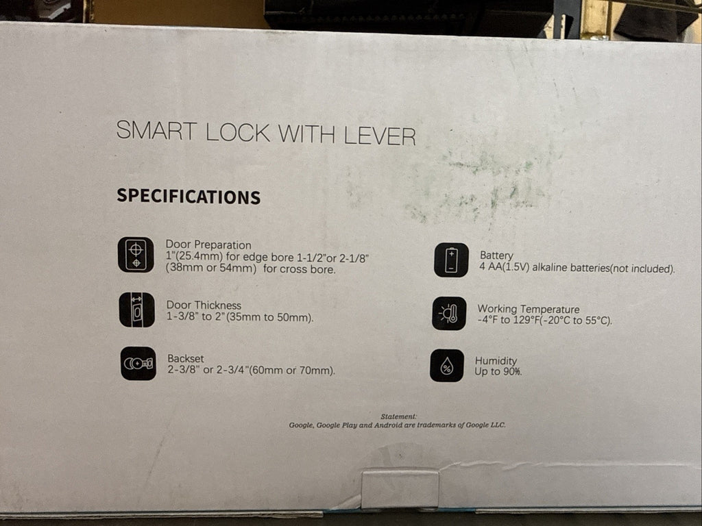 Veise VE06-L Wifi Smart Lock With Lever Sealed