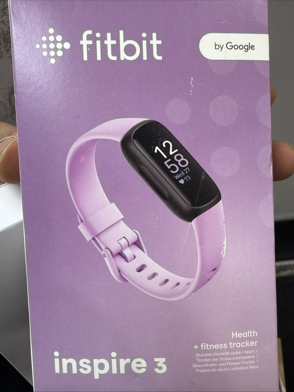 Fitbit Inspire 3 Lilac Silicon Strap Activity Tracker Purple Open Box