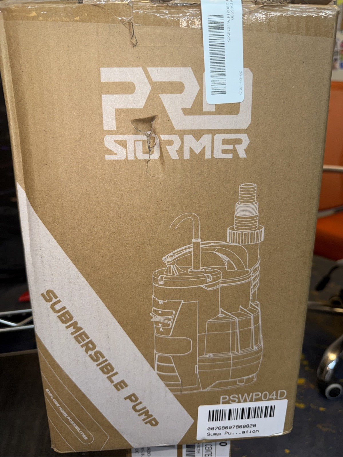 Sump Pump, Prostormer 3500 GPH 1HP Submersible Clean/Dirty Water Pump with Build