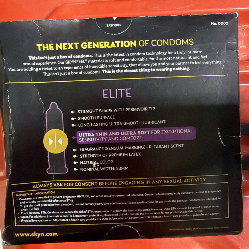 SKYN Elite Ultra Thin Lubricated Non-Latex Condoms, 46 1 Count (Pack of 46) 