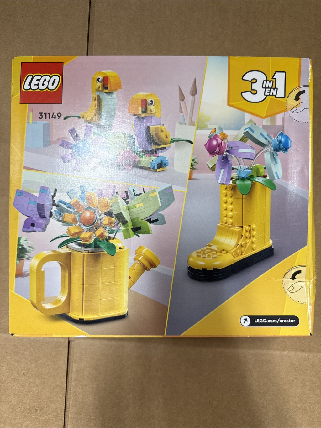LEGO Creator 3 in 1 Flowers in Watering Can Building Toy 31149 NIB