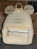 Loungefly Disney Mickey Mouse Ear Mini Backpack Purse, Beige