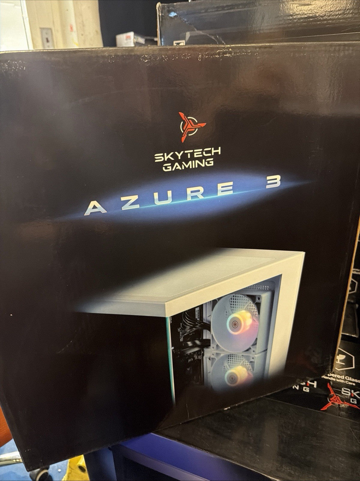 6 Skytech Azure 3 Gaming PC Ryzen 5 5500 RTX 3050 16GB 1TB SSD White