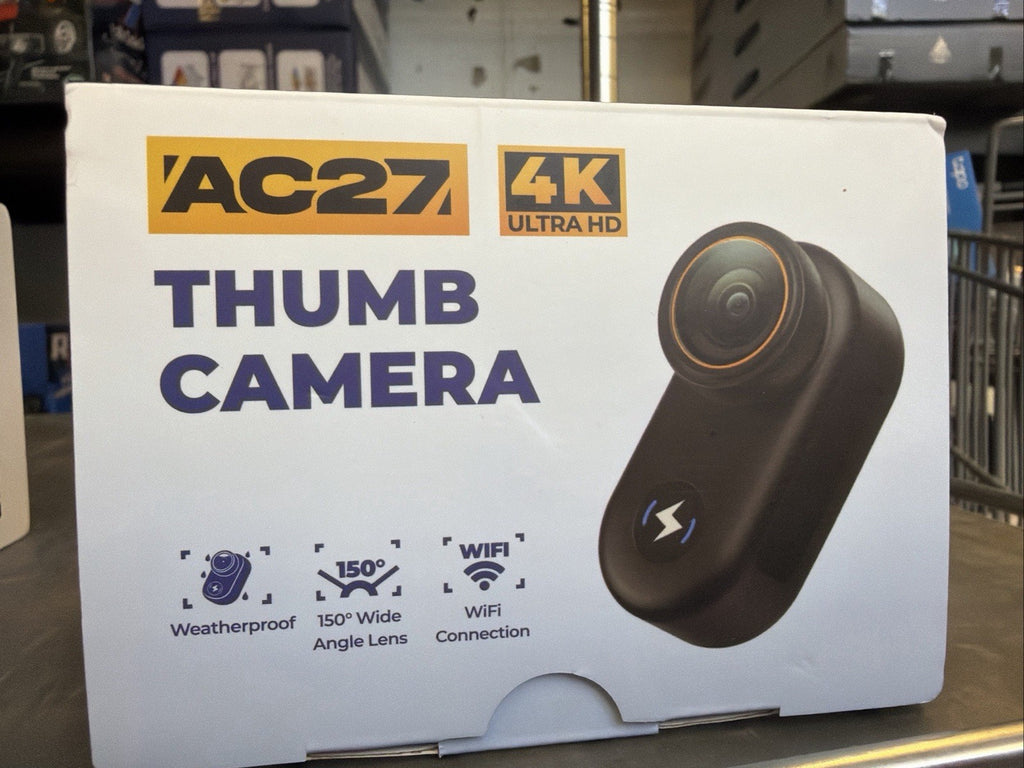 AC27 Thumb Action Camera 4K Ultra HD Wi‑Fi, Black, 1.1 in Screen