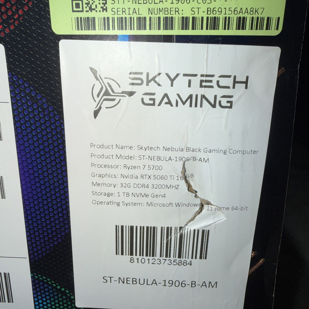 1 Skytech Gaming Nebula Gaming PC, Intel i5 13,400F, NVIDIA RTX 3050, 1TB, 2x8GB