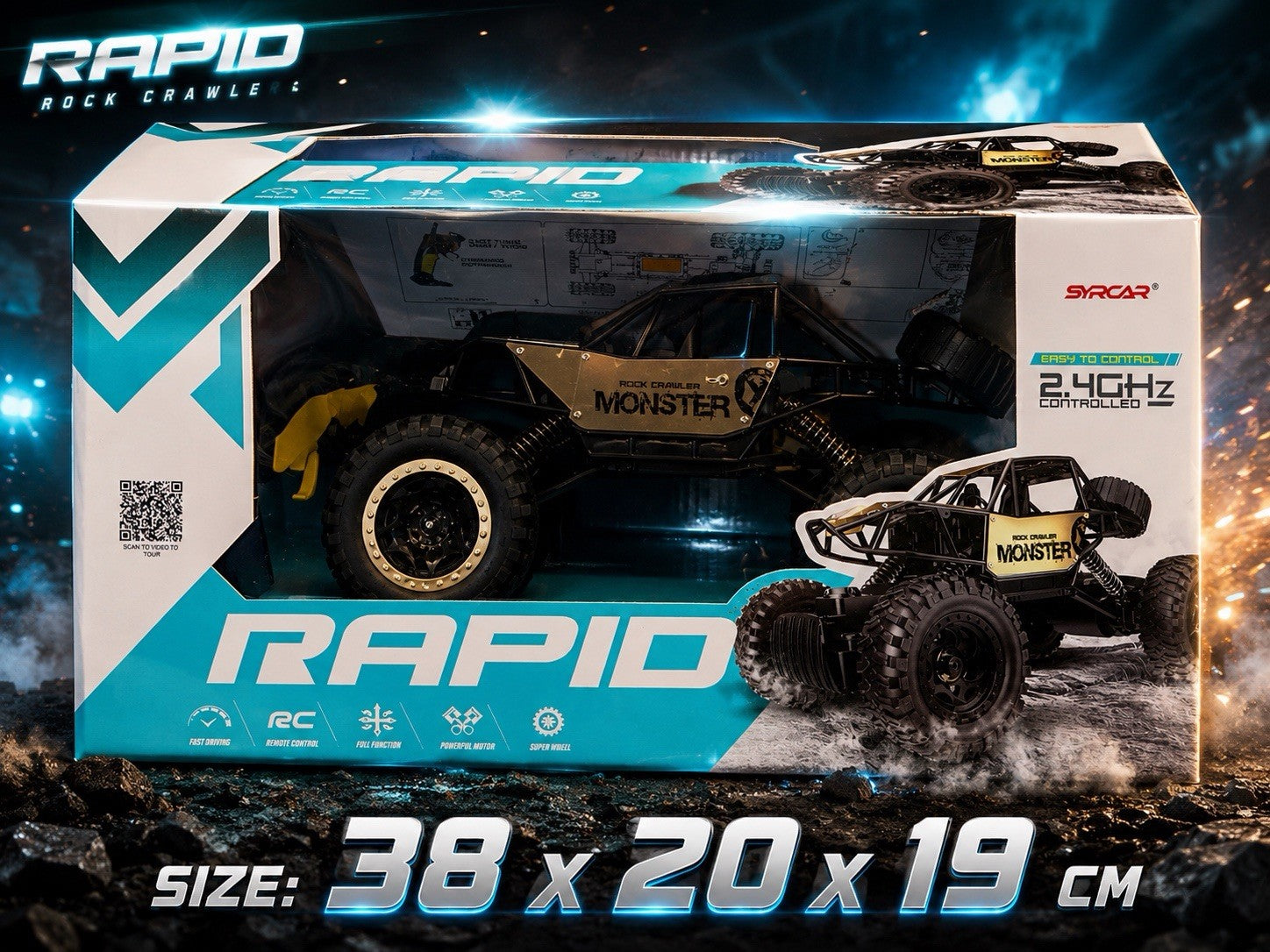 RC Cars 2:40 RC Truck 30 MPH 4WD Remote Control Car Fastest Drift ￼