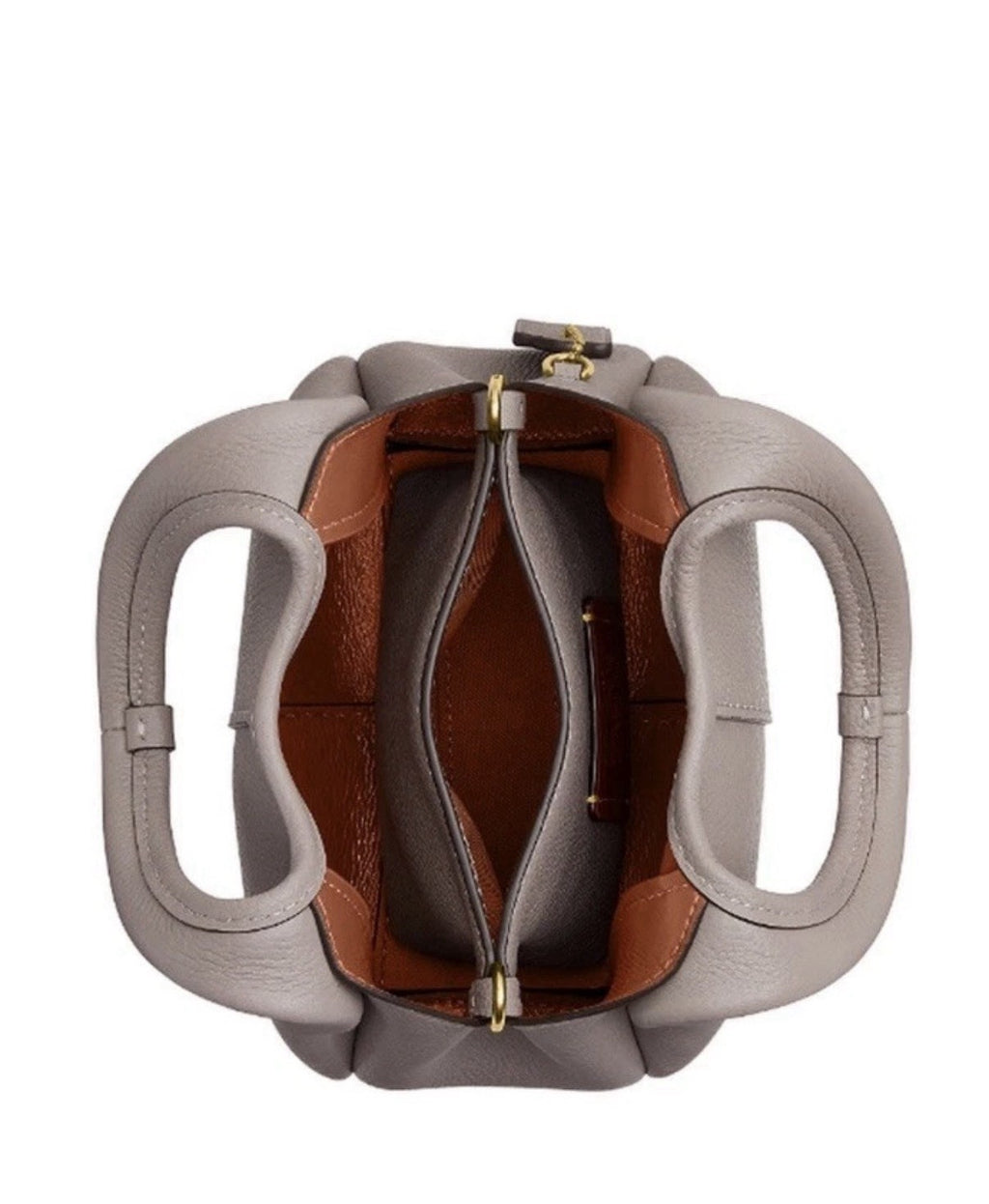 ❤️ Coach Lana 19 Mini Brass/Ash Pebble Leather Crossbody Bag