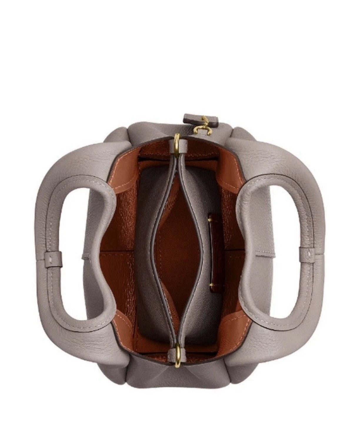 ❤️ Coach Lana 19 Mini Brass/Ash Pebble Leather Crossbody Bag