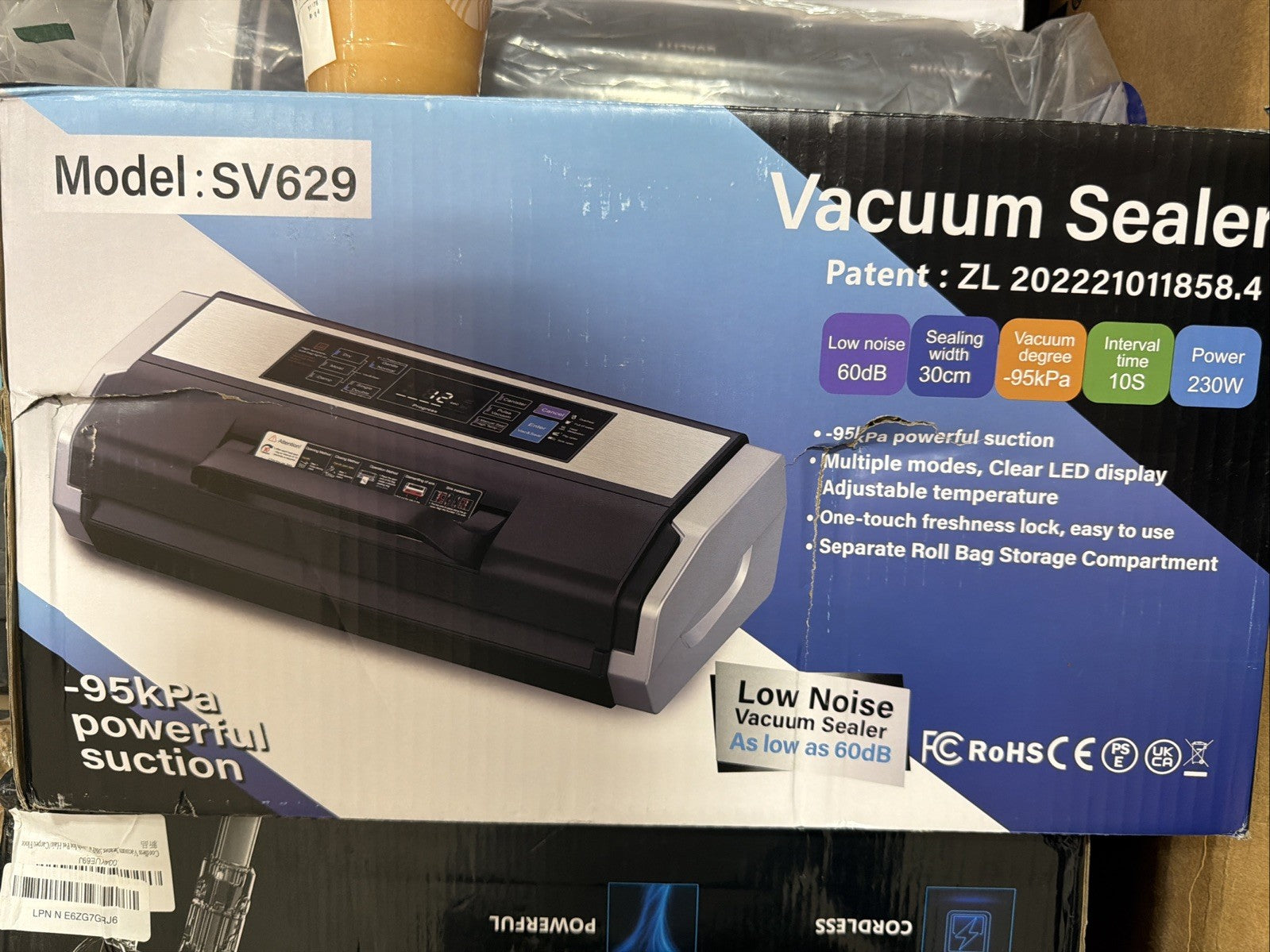 GlowWise - Fully Automatic 95KPa Vacuum Sealer,10-in-1 System with Auto Cover