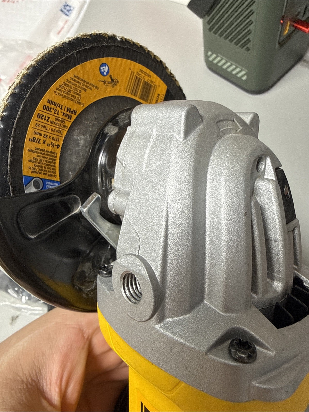 DEWALT 4.5 In. Small Angle Paddle Switch Grinder with Brake and No-Lock...